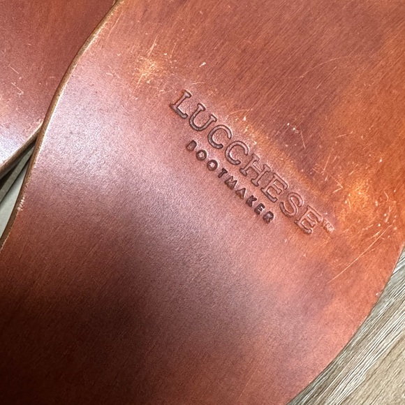 Lucchese Women’s 9.5B Kate Goat Size Zip   Sand Low Ankle Boots Western Boho - Picture 9 of 13